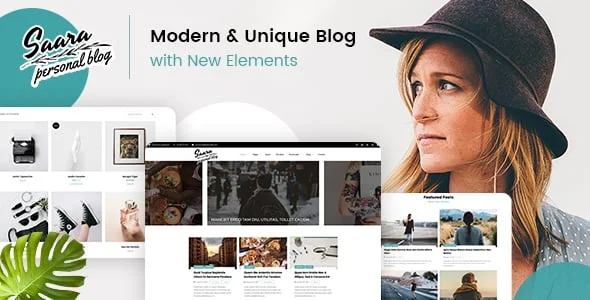 Saara - Minimal Blog WordPress — homepage layout