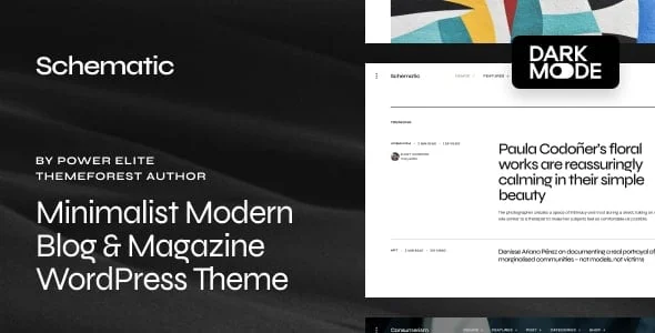 Schematic - Minimalist Blog & Magazine WordPress Theme — homepage layout