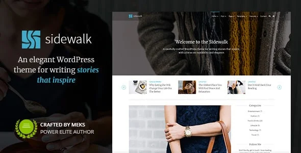 Sidewalk - Elegant Personal Blog WordPress Theme — homepage layout