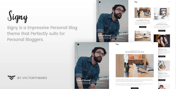 Signy - A Personal Blog WordPress Theme — homepage layout