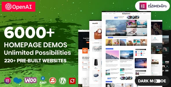 Soledad – Multipurpose, Newspaper, Blog & WooCommerce WordPress Theme — homepage layout