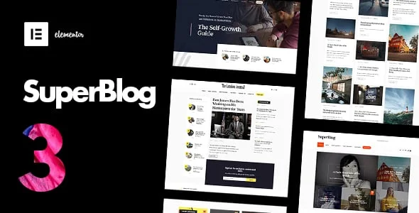 SuperBlog - Powerful Blog & Magazine WordPress Theme — homepage layout