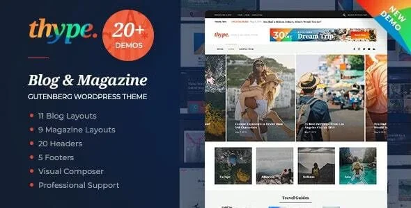 Thype | Personal Blog Theme — homepage layout