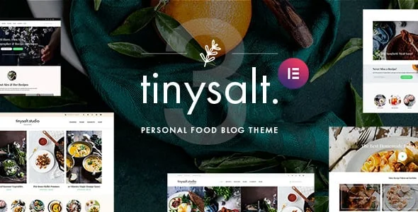 TinySalt - Personal Food Blog WordPress Theme — homepage layout