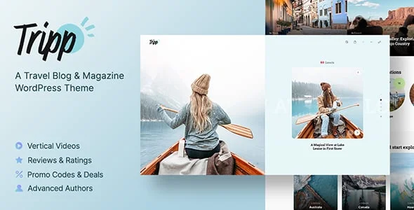 Tripp - Travel Blog & Magazine WordPress Theme — homepage layout