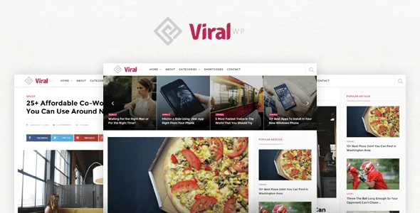 ViralWP -  Buzz News & Blog WordPress Theme — homepage layout