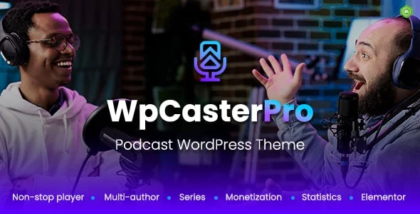 WpCasterPro - Podcast WordPress Theme — homepage layout