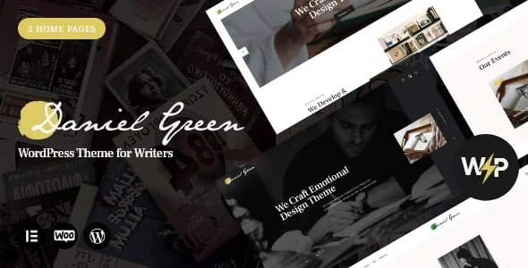 Writer - Journalist & Author Blog Book WordPress Theme — homepage layout