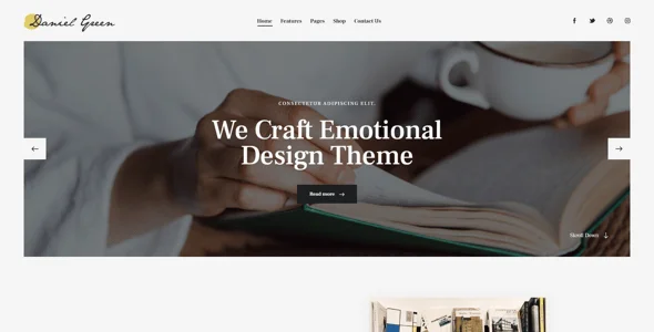 Writer - Journalist & Author Blog Book WordPress Theme — blog and article listing