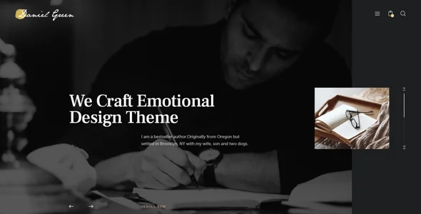 Writer - Journalist & Author Blog Book WordPress Theme — interior page design