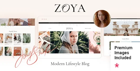 Zoya - Lifestyle Blog WordPress Theme — homepage layout