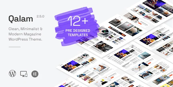 Qalam - NewsPaper and Magazine WordPress Theme WordPress theme homepage layout for a blog magazine website