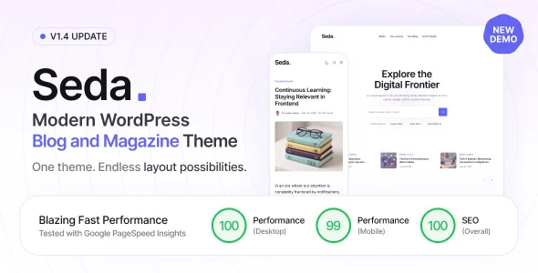 Seda – Modern News, Blog & Magazine WordPress Theme WordPress theme homepage layout for a arabic magazine website