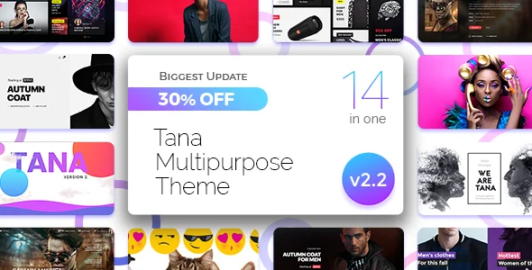 Tana Multipurpose - Newspaper Music Movie & Fashion, 14 in 1 Magazine Theme WordPress theme homepage layout for a agency magazine website
