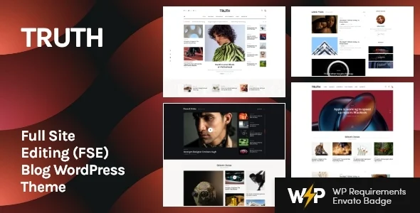 Truth - Full Site Editing (FSE) Blog WordPress Theme WordPress theme homepage layout for a advertising magazine website