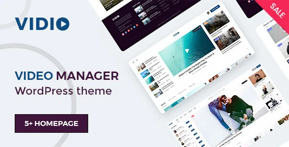 Vidio - Video Manager WordPress theme WordPress theme homepage layout for a actor magazine website