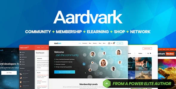 Aardvark - Community, Membership, BuddyPress Theme — homepage layout