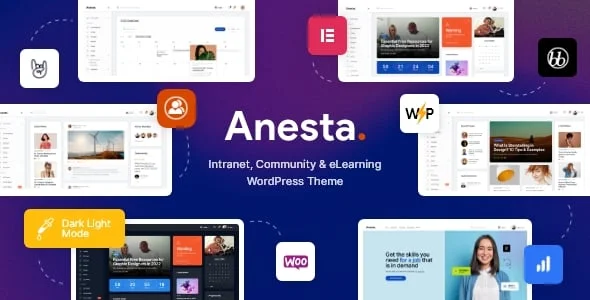 Anesta - Intranet, Extranet, Community and BuddyPress WordPress Theme + Courses — homepage layout