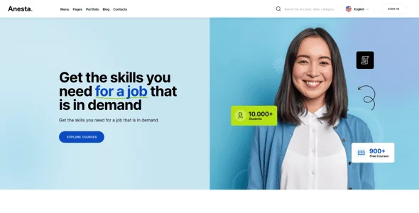 Anesta - Intranet, Extranet, Community and BuddyPress WordPress Theme + Courses — interior page design