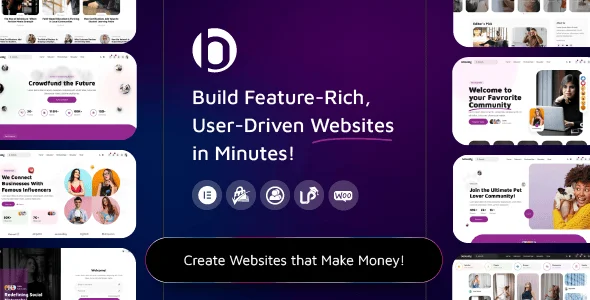 BeBuddy - Multipurpose Community & Membership WordPress Theme — homepage layout