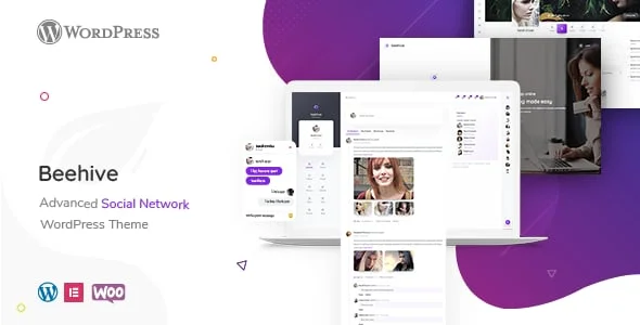 Beehive - Social Network WordPress Theme — homepage layout