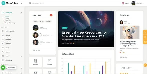Micro Office | Extranet & Intranet WordPress Theme — service and pricing page