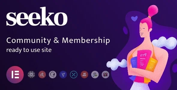 Seeko - Community Site Builder WordPress Theme — homepage layout