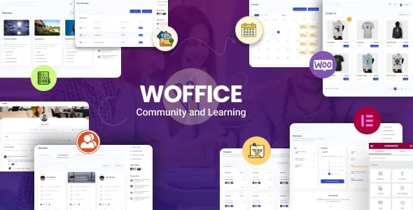 Woffice Intranet WordPress Theme - Extranet & Company Communication — homepage layout