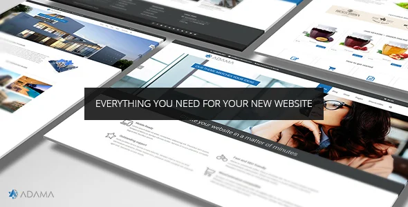 Adama - Responsive Multi-Purpose WordPress Theme WordPress theme homepage layout for a app corporate website