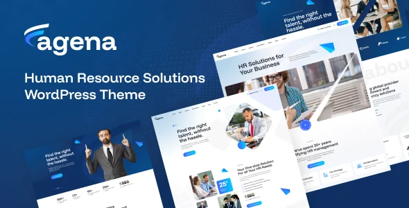 Agena - Human Resource Solutions WordPress Theme WordPress theme homepage layout for a advisor corporate website