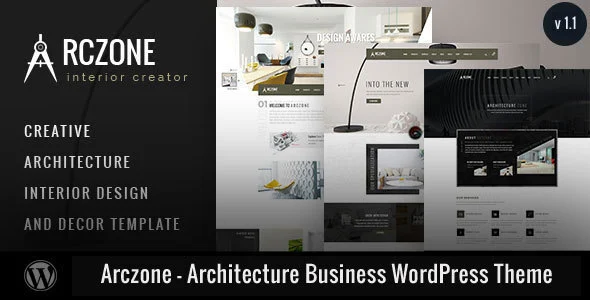 Arczone - Architecture Business WordPress Theme WordPress theme homepage layout for a architect corporate website