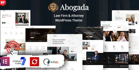 Abogada - Law Attorney WordPress — homepage layout
