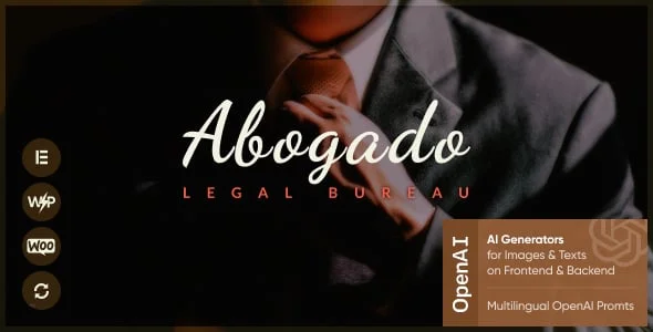 Abogado - Lawyer, Advocate & Legal WordPress Theme — homepage layout