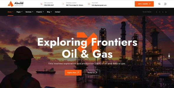 Abuild - Construction WordPress Theme — design detail view