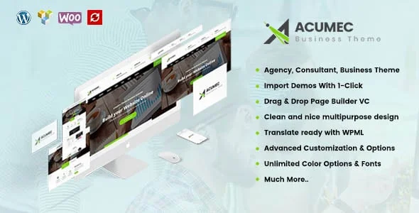 Acumec - Business Multipurpose WordPress Theme — homepage layout