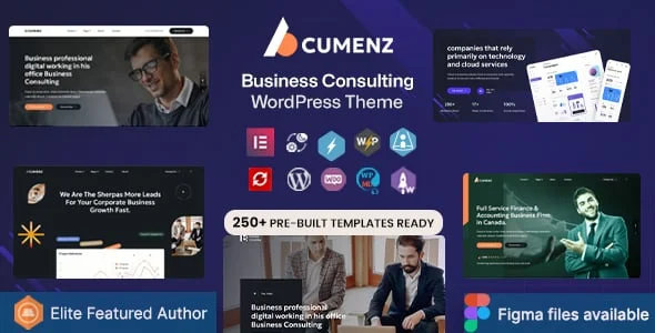 Acumenz - Business & Consulting WordPress Elementor Theme — homepage layout