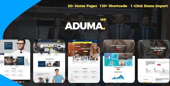 Aduma - Consulting, Finance WordPress Theme — homepage layout