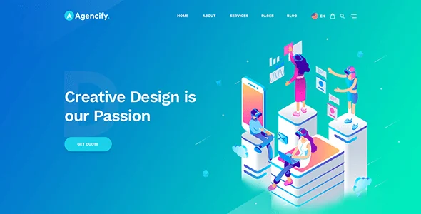 Agmycoo - Isometric Startup Creative Digital Agency WordPress Theme — blog and article listing