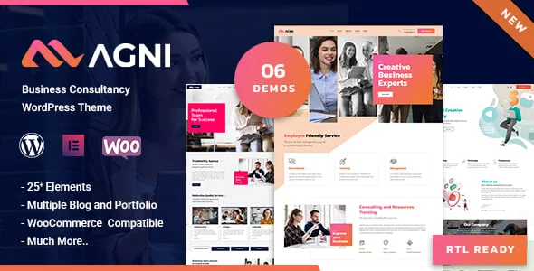 Agni - Consulting Business — homepage layout