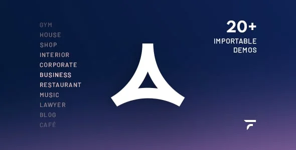 Aidea — Business WordPress Theme — homepage layout