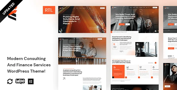 Allianz - Modern Consulting & Finance WordPress Theme — homepage layout