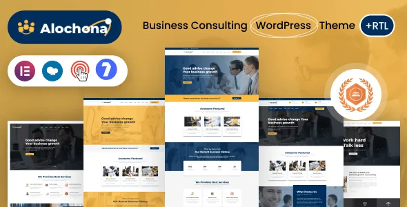 Alochona - Business Consulting WordPress Theme + RTL — homepage layout