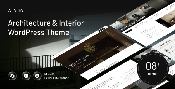 Alsha – Architecture, Interior Design & Construction WordPress Theme — homepage layout