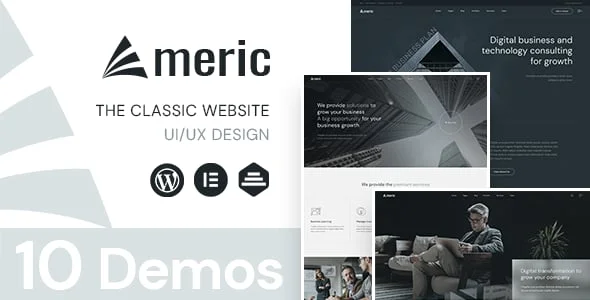 Americ - Corporate Business WordPress Theme — homepage layout