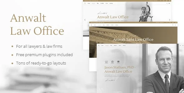 Anwalt - Law Firm WordPress Theme — homepage layout