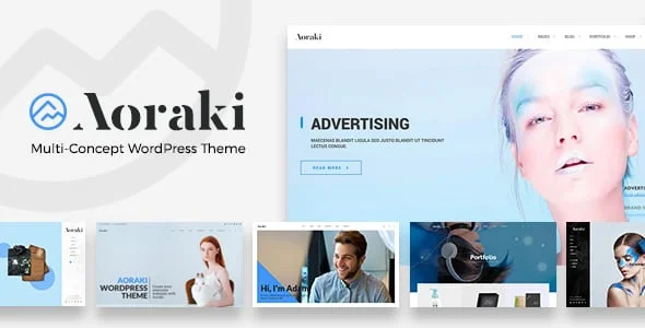 Aoraki - Multi-Concept Business WordPress Theme — homepage layout
