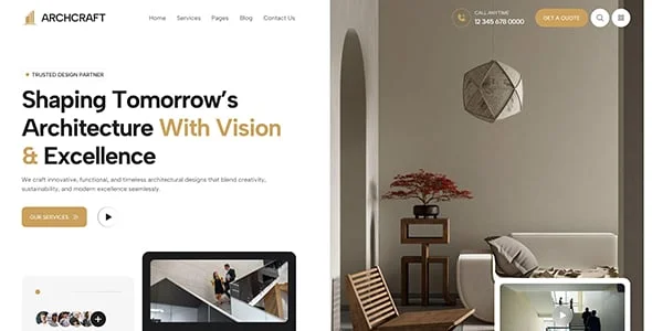 Archcraft - Architecture & Interior Design WordPress Theme — interior page design