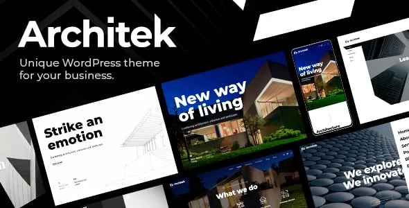 Architek - Responsive Multi-Concept WordPress Theme — homepage layout