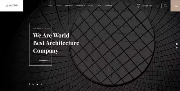 Archtek -  Architecture Interior Design WordPress Theme — blog and article listing