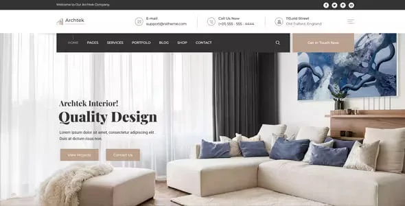 Archtek -  Architecture Interior Design WordPress Theme — design detail view